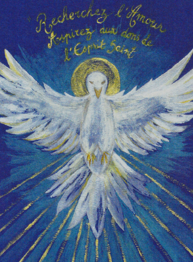 Carte de Confirmation Modèle Bleu - Colombe de l'Esprit Saint (pic 4)