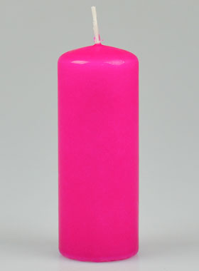 Bougie de Décoration de Table - Couleur Rose Fuschia (pic 1)