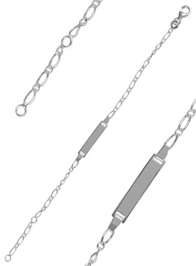Gourmette de Baptême Bébé en Argent 925/1000 - 15 cm (pic 1)