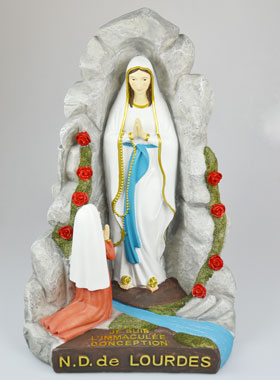 Grande Statue des Apparitions de Notre Dame de Lourdes - 50cm (pic 1)