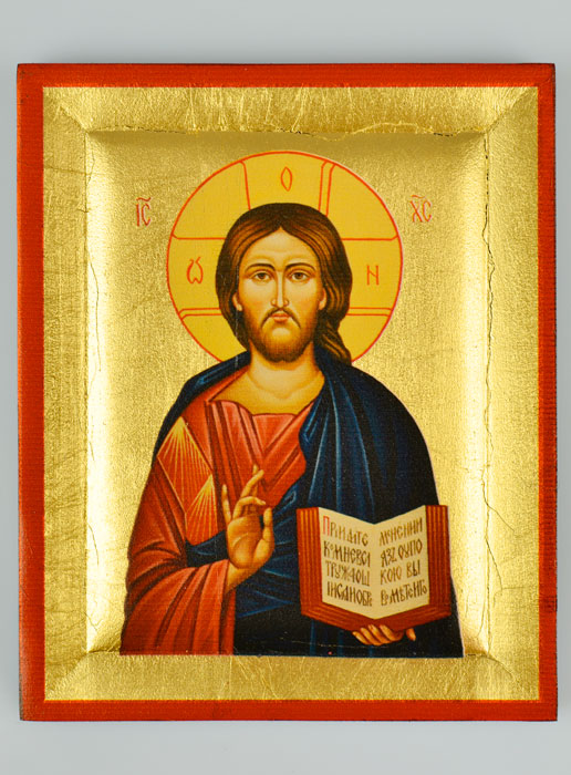 Icône Byzantine du Christ Pantocrator Peinte à la Main - 13 cm (pic 2)