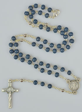 Chapelet de Saint Benoît en Perles Grise (pic 1)