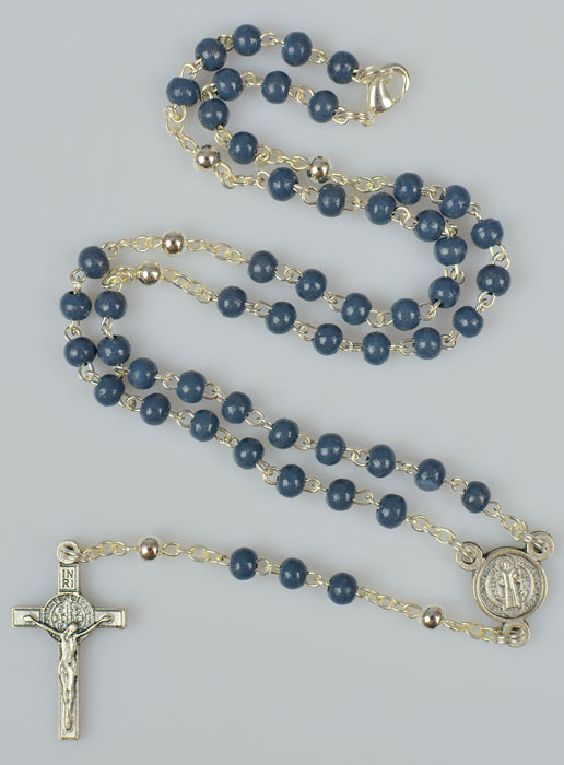 Chapelet de Saint Benoît en Perles Grise (pic 2)