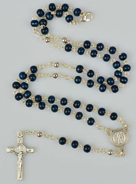 Chapelet de Saint Benoît en Perles Bleue (pic 1)