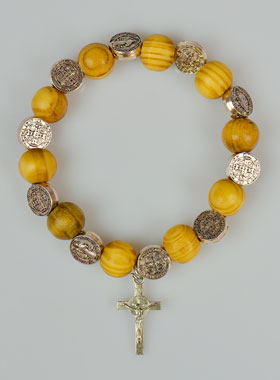 Bracelet de Saint Benoît en Bois d'Olivier (pic 1)