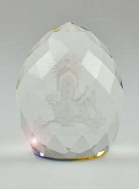 Presse Papier Cristal Notre Dame de Lourdes (pic 1)