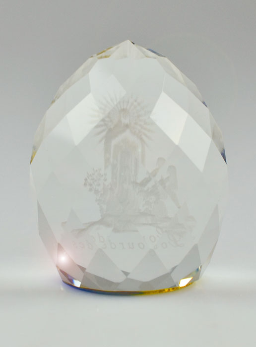 Presse Papier Cristal Notre Dame de Lourdes (pic 2)