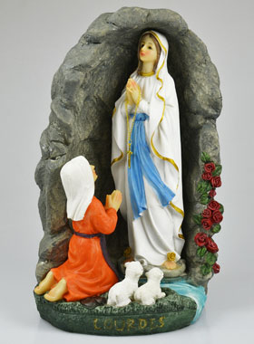 Statue Grotte des Apparitions de Lourdes - 30 cm (pic 1)