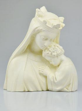 Statue Buste Sainte Vierge à l'Enfant (pic 1)