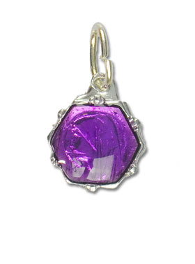 Médaille Vierge Marie de Lourdes 8 mm - Violette (pic 1)