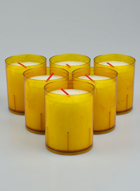 6 Veilleuses d'Église Oranges - 20h (pic 1)