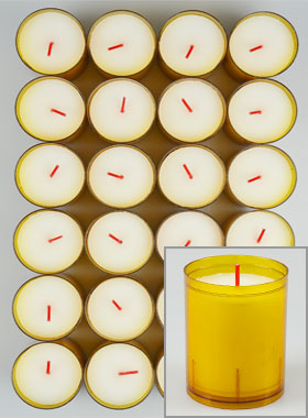24 Veilleuses d'Église Oranges - 20h (pic 1)