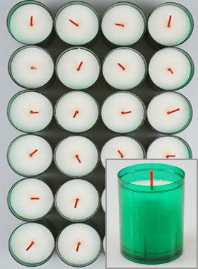 24 Veilleuses d'Église Vertes - 20h (pic 1)
