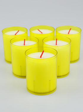 6 Veilleuses d'Église Jaunes - 20h (pic 1)