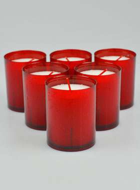 6 Veilleuses d'Église Rouges - 20h (pic 1)