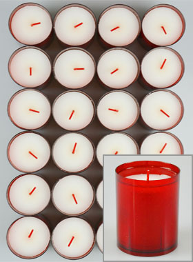 24 Veilleuses d'Église Rouges - 20h (pic 1)