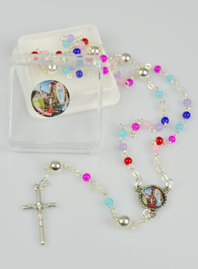 Collier Chapelet en Perles Multicolor (pic 1)