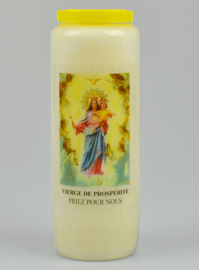 Bougie de Neuvaine à la Vierge de Prospérité - 17.5cm (pic 1)