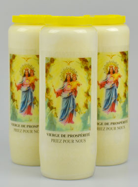 Lot de 3 Bougies de Neuvaine à la Vierge de Prospérité (pic 1)