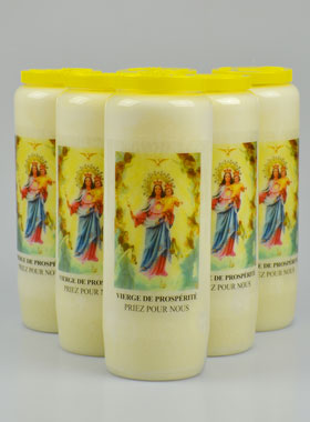 Lot de 6 Bougies de Neuvaine à la Vierge de Prospérité (pic 1)