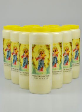 Lot de 10 Bougies de Neuvaine Vierge de Prospérité (pic 1)