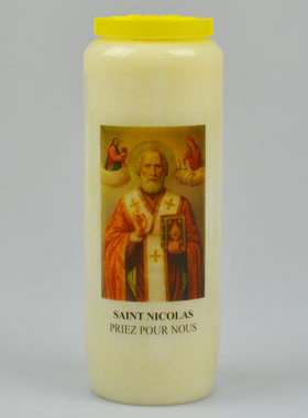Bougie de Neuvaine à Saint Nicolas - 17.5cm (pic 1)