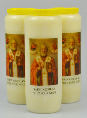 Lot de 3 Bougies de Neuvaine à Saint Nicolas (pic 1)