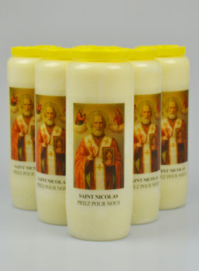 Lot de 6 Bougies de Neuvaine à Saint Nicolas (pic 1)
