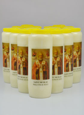 Lot de 20 Bougies de Neuvaine à Saint Nicolas (pic 1)