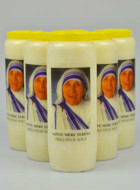 Lot de 6 Bougies de Neuvaine à Sainte Mère Térésa (pic 1)