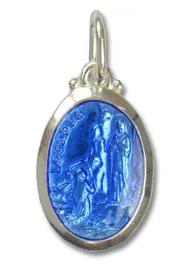 Médaille Apparitions de Lourdes Argentée - 15mm (pic 1)