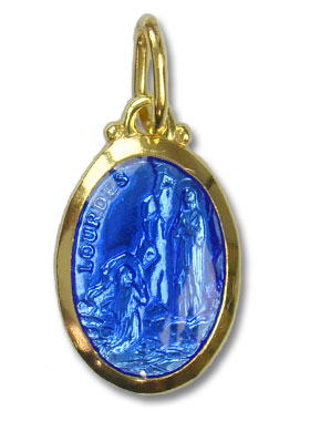 Médaille Apparitions de Lourdes Dorée - 15mm (pic 1)