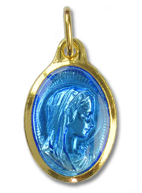 Médaille Profil Vierge Marie Dorée - 18mm (pic 1)