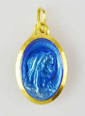 Médaille Vierge Marie & Eau de Lourdes - 25mm (pic 1)