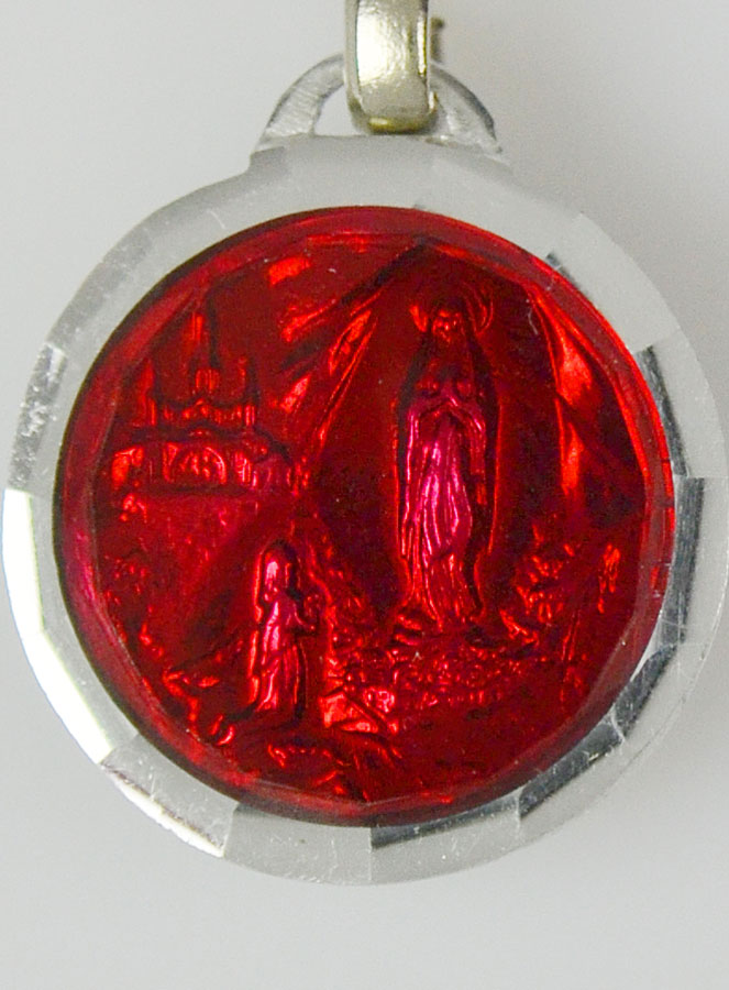 Médaille de Lourdes Rouge & Eau de Lourdes (pic 2)