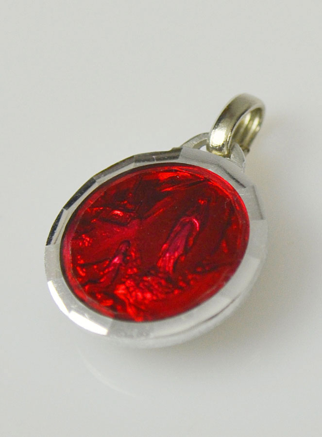 Médaille de Lourdes Rouge & Eau de Lourdes (pic 3)