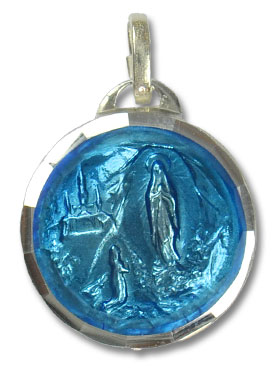 Médaille de Lourdes Bleu & Eau de Lourdes (pic 1)