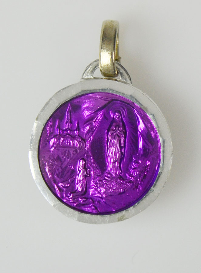 Médaille de Lourdes Violette & Eau de Lourdes (pic 1)