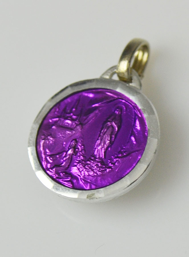 Médaille de Lourdes Violette & Eau de Lourdes (pic 3)