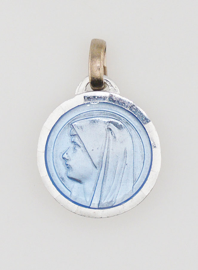 Médaille Vierge Marie Bleue & Eau de Lourdes (pic 1)