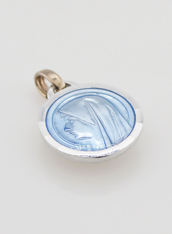 Médaille Vierge Marie Bleue & Eau de Lourdes (pic 3)