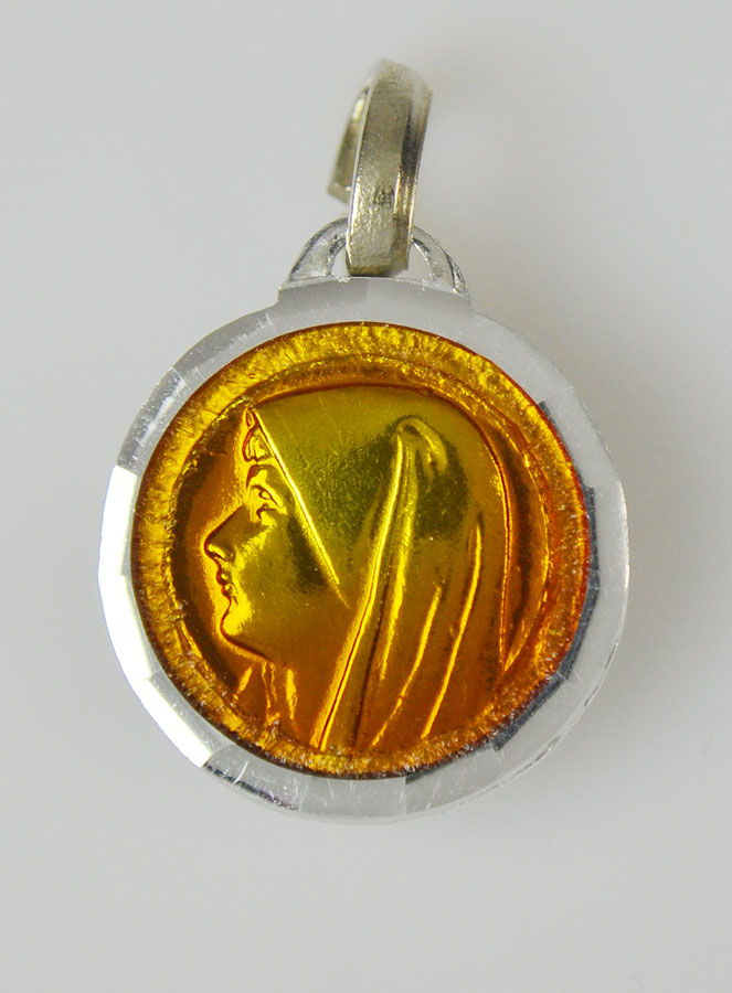 Médaille Vierge Marie Orange & Eau de Lourdes (pic 1)