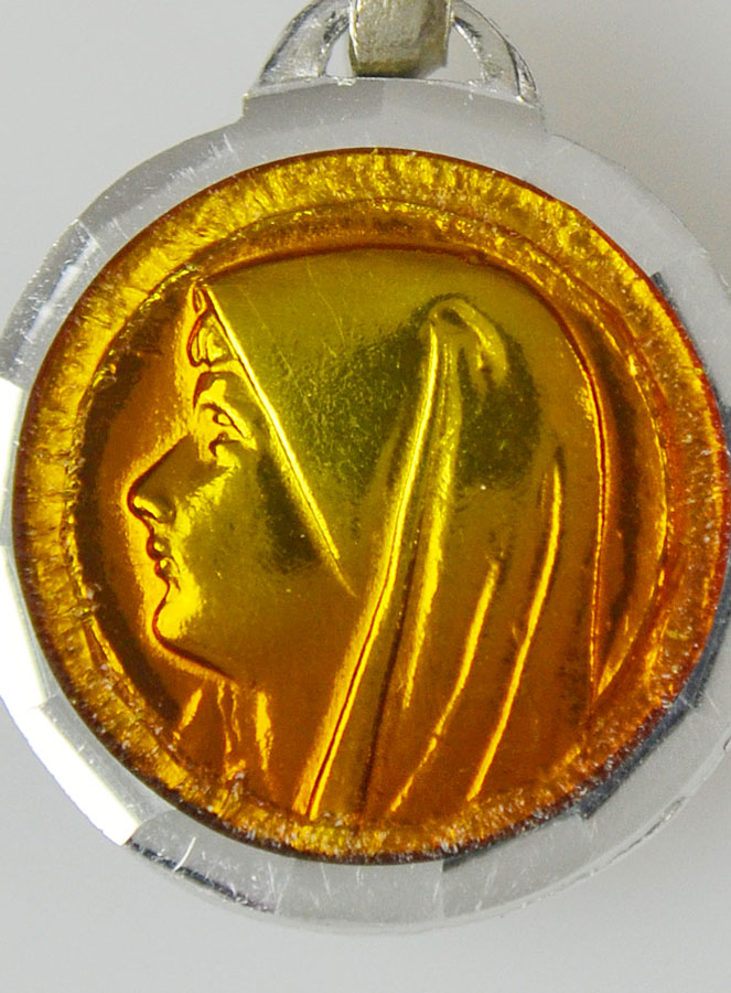 Médaille Vierge Marie Orange & Eau de Lourdes (pic 2)