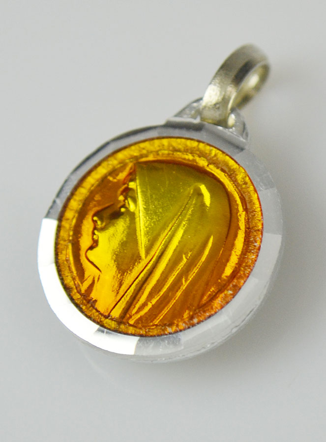 Médaille Vierge Marie Orange & Eau de Lourdes (pic 3)