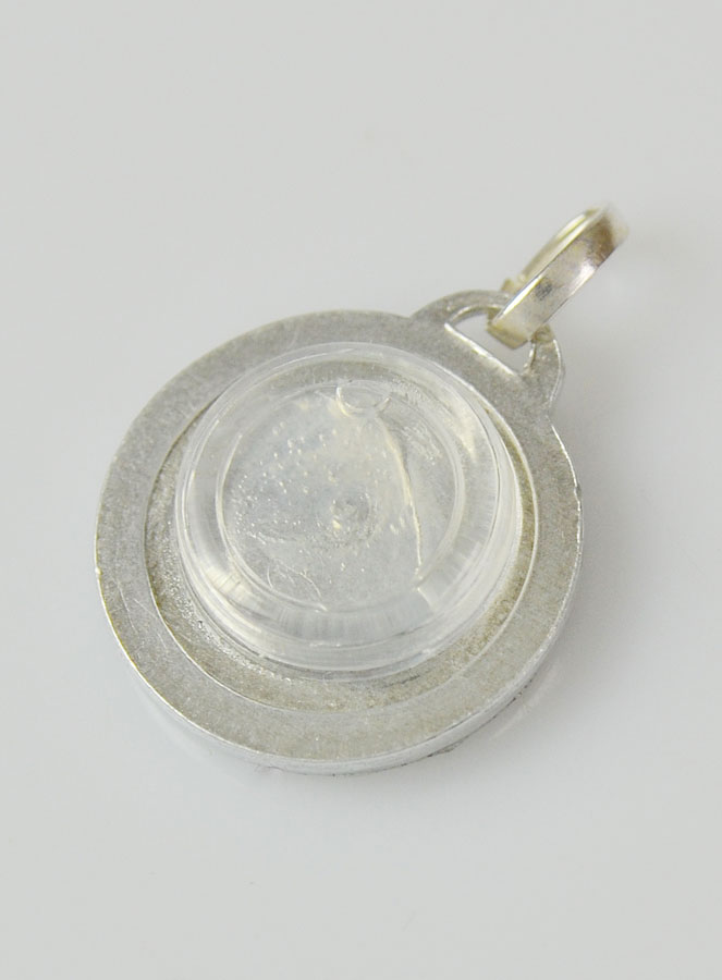 Médaille Vierge Marie Bleu Foncé & Eau de Lourdes (pic 4)