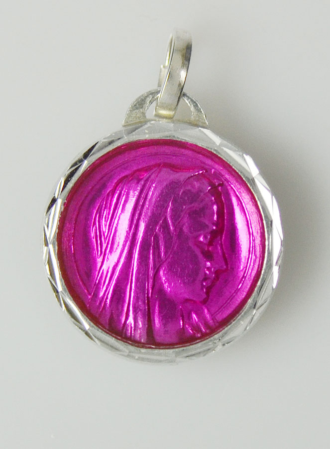 Médaille Vierge Marie Rose & Eau de Lourdes (pic 1)