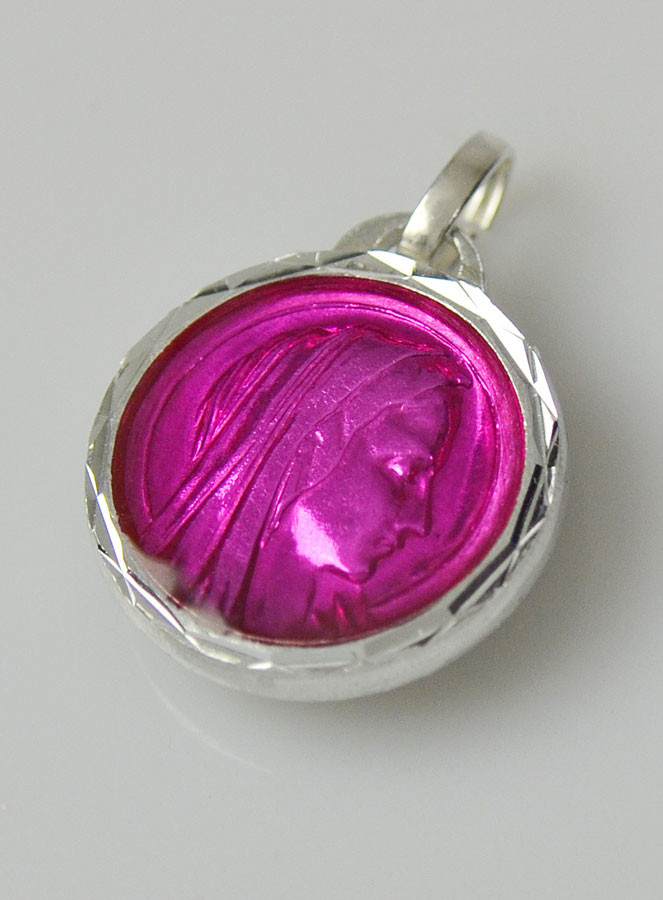Médaille Vierge Marie Rose & Eau de Lourdes (pic 3)