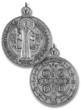 Médaille de Saint Benoît en Métal - 46 mm (pic 1)