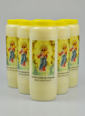 Lot de 6 Bougies de Neuvaine Notre Dame du Paradis (pic 1)