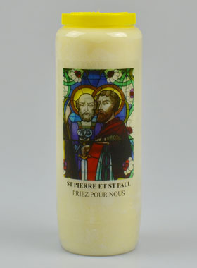 Bougie de Neuvaine à Saint Pierre & Saint Paul - 17.5cm (pic 1)